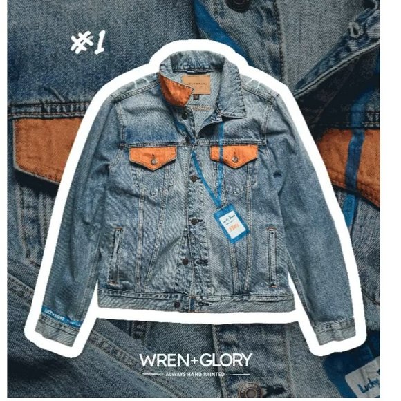 Wren + Glory x Lucky Brand One-of-a-Kind Coachella Denim Jacket! - Picture 2 of 15